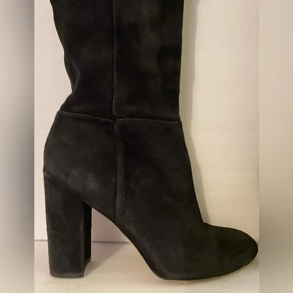 EUC Sam Edelman Caprice Knee High Black Suede Boot Size 10