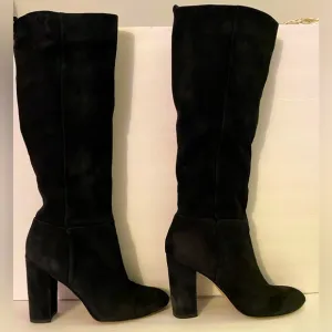EUC Sam Edelman Caprice Knee High Black Suede Boot Size 10