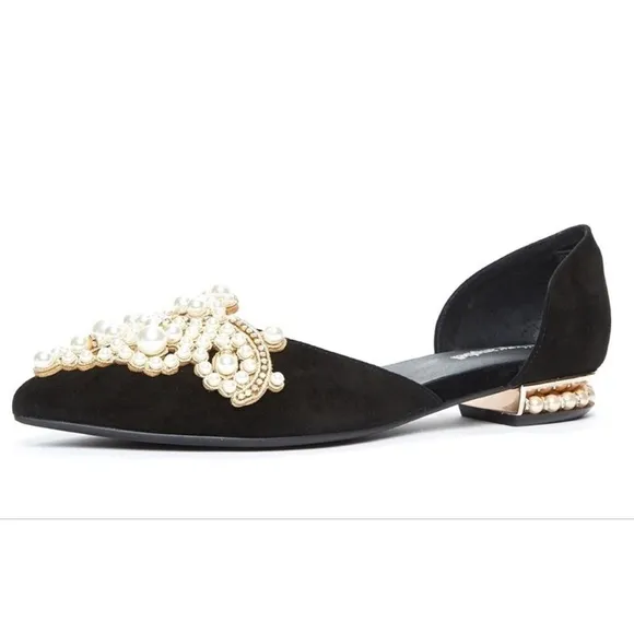 EUC. Size 8. JEFFERY CAMPBELL REINE BLACK SUEDE SHOES. Very Rare!!!