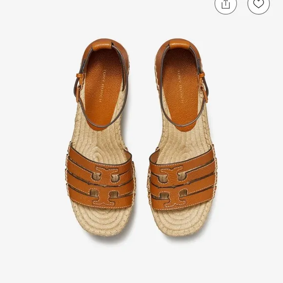 EUC Tory Burch Ines Cage Wedge Espadrille 80MM