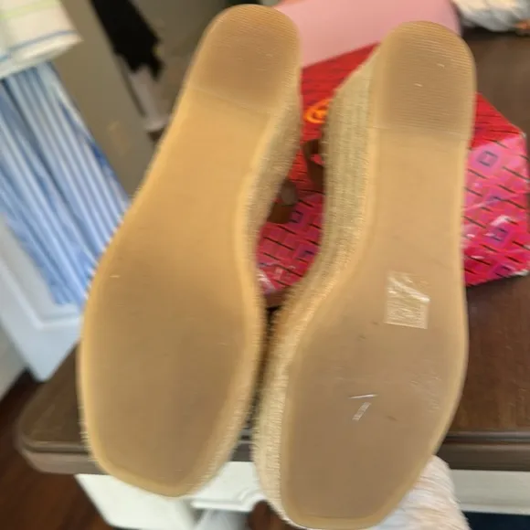 EUC Tory Burch Ines Cage Wedge Espadrille 80MM