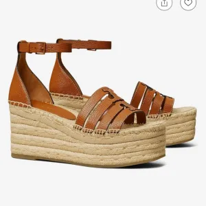 EUC Tory Burch Ines Cage Wedge Espadrille 80MM