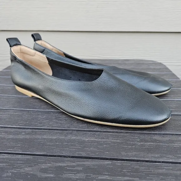 Everlane Day Glove Black Leather Ballet Flats Made in Italy Women's Size 9