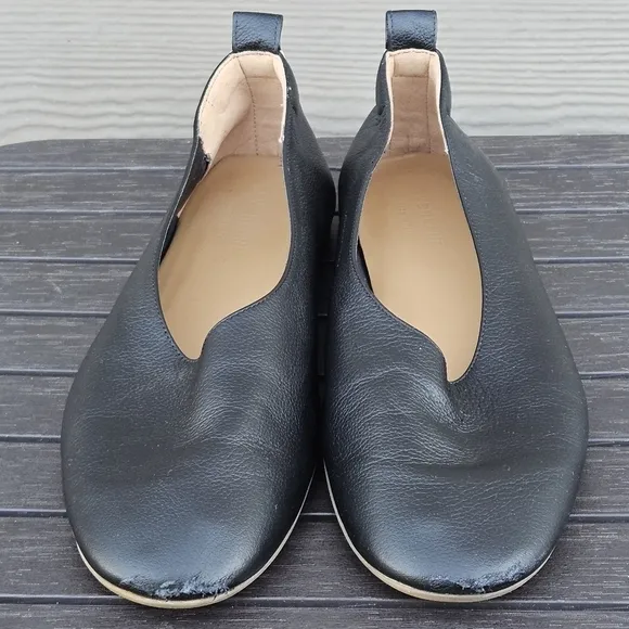 Everlane Day Glove Black Leather Ballet Flats Made in Italy Women's Size 9
