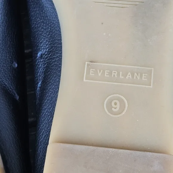 Everlane Day Glove Black Leather Ballet Flats Made in Italy Women's Size 9