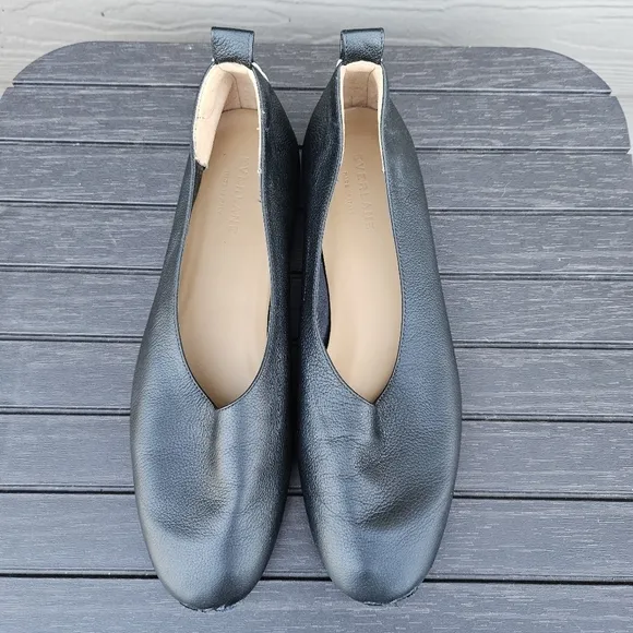 Everlane Day Glove Black Leather Ballet Flats Made in Italy Women's Size 9
