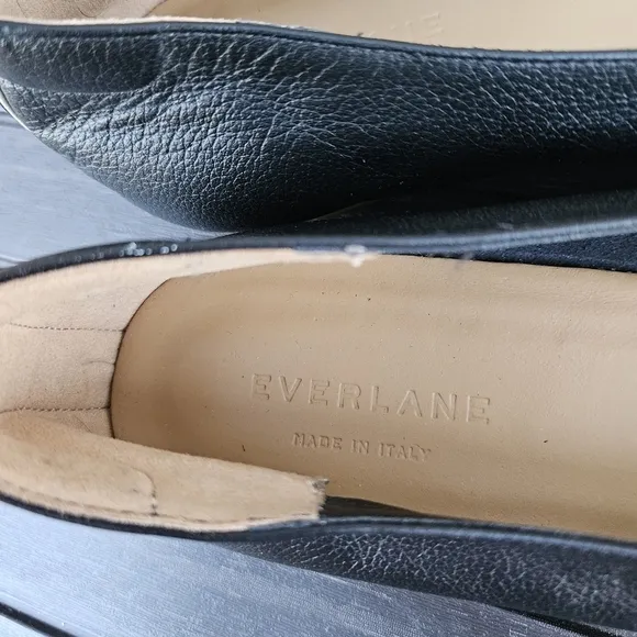 Everlane Day Glove Black Leather Ballet Flats Made in Italy Women's Size 9