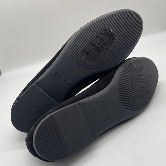 Everlane Flats Shoe Womens 8 Black Suede The Day Glove Flats Ballet Preppy