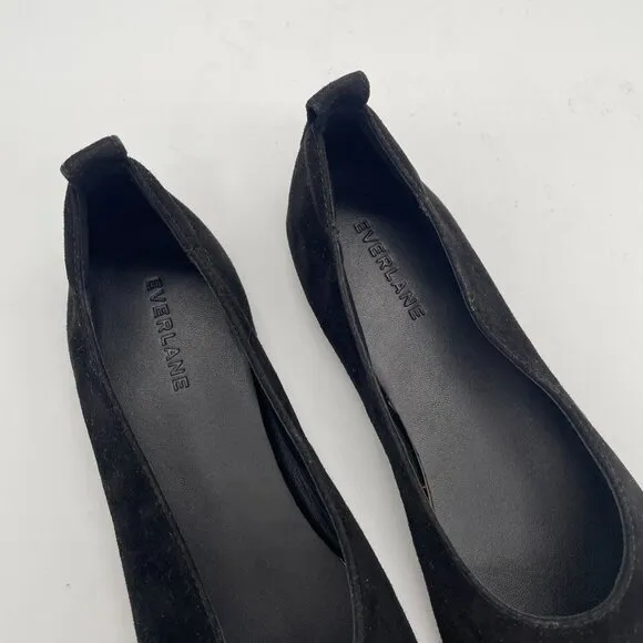 Everlane Flats Shoe Womens 8 Black Suede The Day Glove Flats Ballet Preppy
