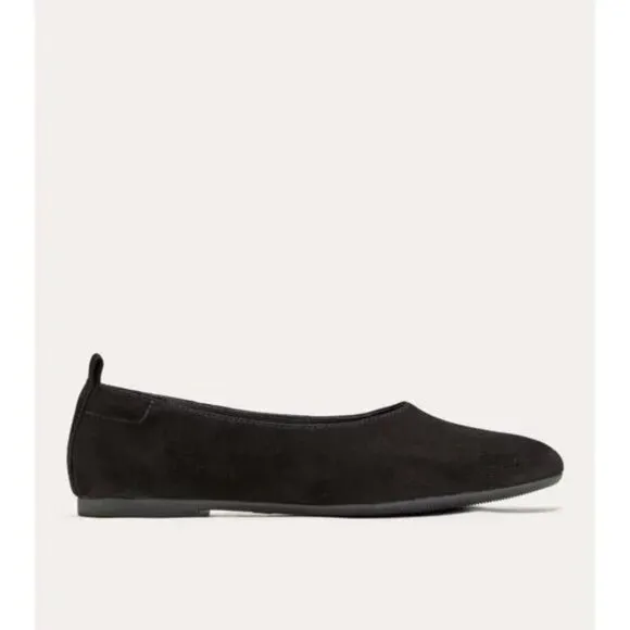Everlane Flats Shoe Womens 8 Black Suede The Day Glove Flats Ballet Preppy