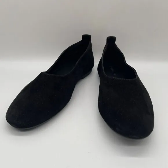 Everlane Flats Shoe Womens 8 Black Suede The Day Glove Flats Ballet Preppy