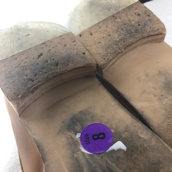 Everlane Loafer Tan Leather Made in Italy Almond Point Toe Slip On Shoes 8