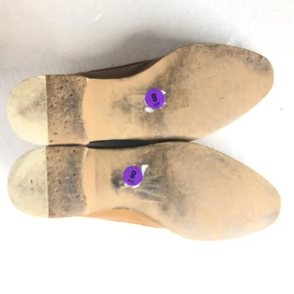 Everlane Loafer Tan Leather Made in Italy Almond Point Toe Slip On Shoes 8
