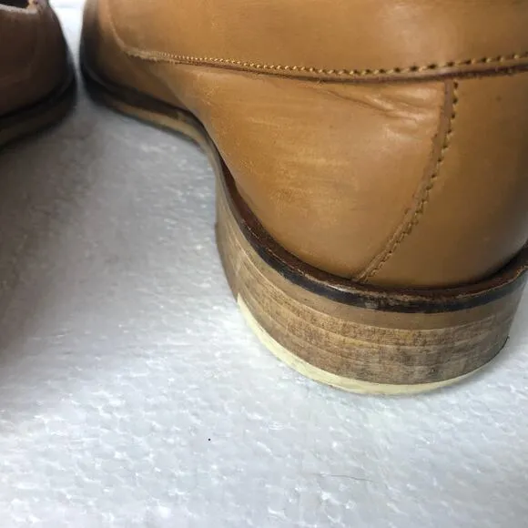 Everlane Loafer Tan Leather Made in Italy Almond Point Toe Slip On Shoes 8