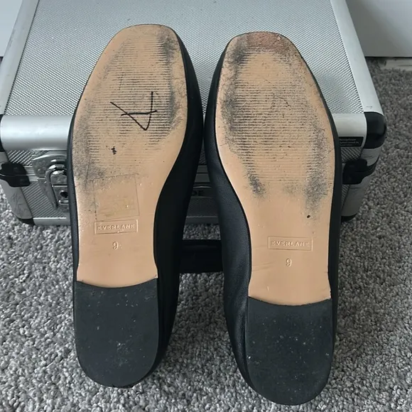 Everlane The Day Ballet Flats Black Leather Women's Ballet Flats