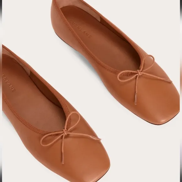 Everlane The Day Ballet Flats Toasted Almond Leather 10