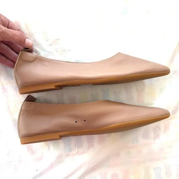 Everlane The Day  Glove Italian Tan Leather Ballet Flats SZ 8 NWT