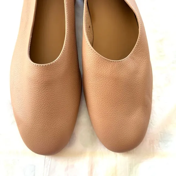 Everlane The Day  Glove Italian Tan Leather Ballet Flats SZ 8 NWT