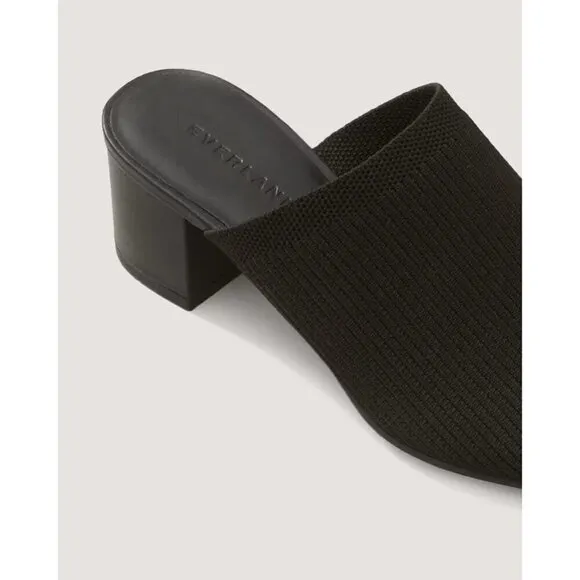 Everlane The Glove Mules in ReKnit Black 8.5 New Womens Slides Sandals Heels