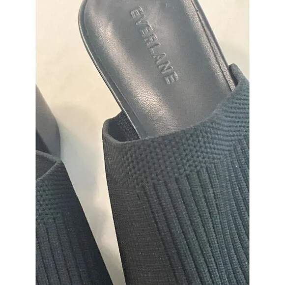 Everlane The Glove Mules in ReKnit Black 8.5 New Womens Slides Sandals Heels
