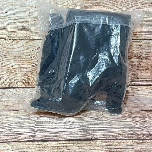 Express Women Black Slouchy Knee High Block Heel Faux Suede Boots Size 8‎