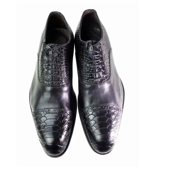 Fabio Black Mens Italian Leather Shoes
