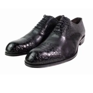 Fabio Black Mens Italian Leather Shoes