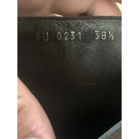 Fendi Heel Stub Heel Brown Leather High Top Boots Laced Up