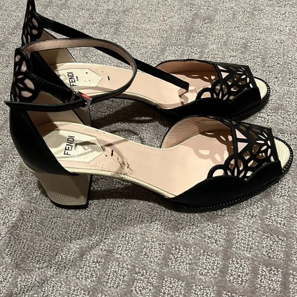 Fendi Peep toe shoes.