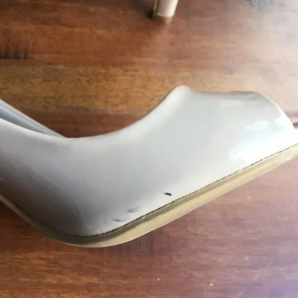 𝅺FERGALICIOUS Becca Peep Toe Patent Shoes High Heel