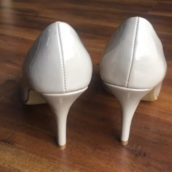 𝅺FERGALICIOUS Becca Peep Toe Patent Shoes High Heel