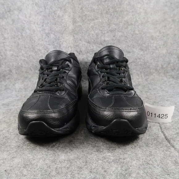 Fila Shoes Mens 8 Athletic Trainer Comfort Sneaker Black Leather Casual Active