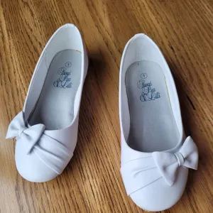 First Communion dress, veil, and shoes