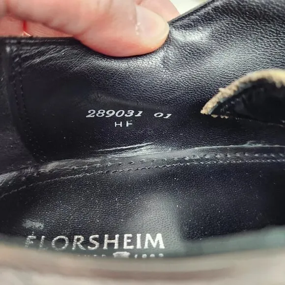 Florsheim Gray Leather Wingtip Dress Shoes Size 10 D mens