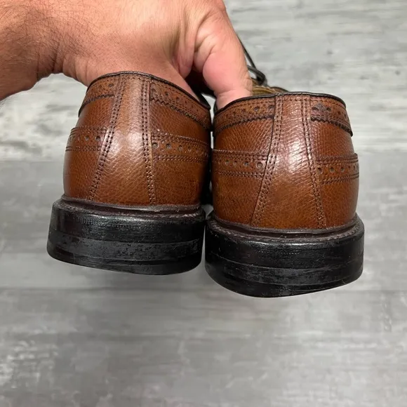 Florsheim Imperial Brown Pebble Grain Longwing Wingtips 10.5 E