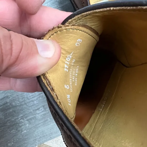 Florsheim Imperial Brown Pebble Grain Longwing Wingtips 10.5 E