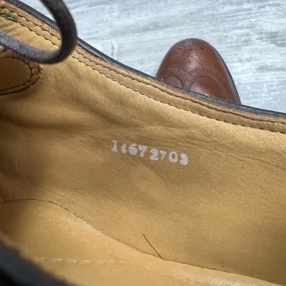 Florsheim Imperial Brown Pebble Grain Longwing Wingtips 10.5 E