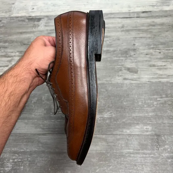 Florsheim Imperial Brown Pebble Grain Longwing Wingtips 10.5 E