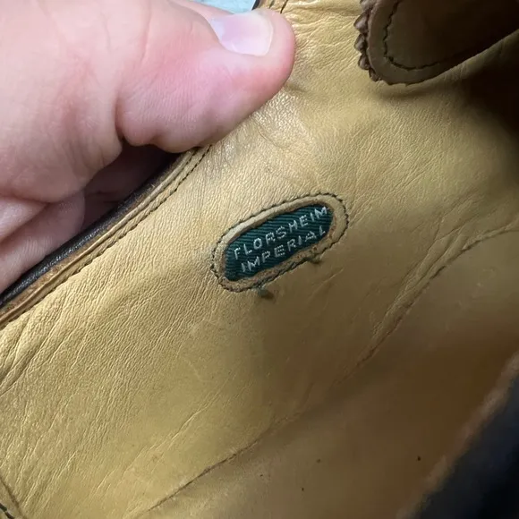 Florsheim Imperial Brown Pebble Grain Longwing Wingtips 10.5 E