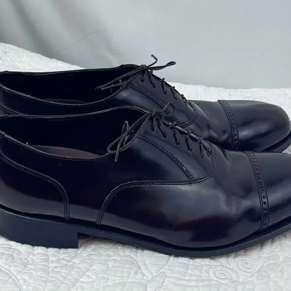 Florsheim Mens 10.5 Brown Lexington Cap Toe Oxford Leather Dress Business Shoes