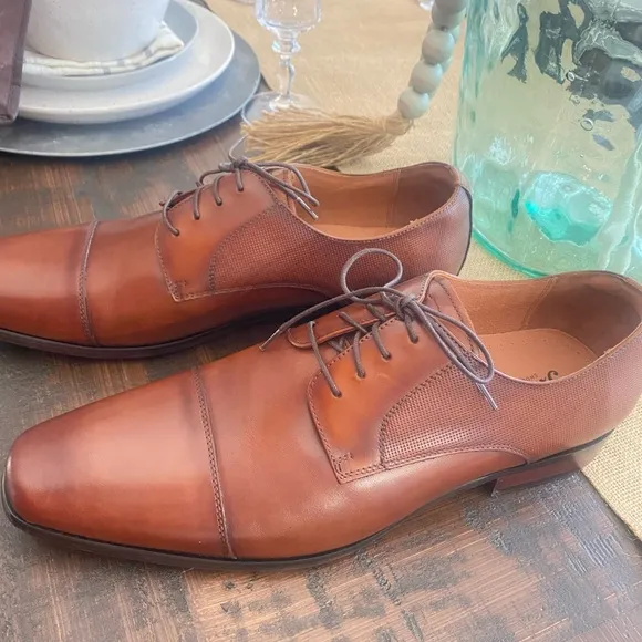 Florsheim  Mens Dress Shoes Postino Cap Oxford Cognac