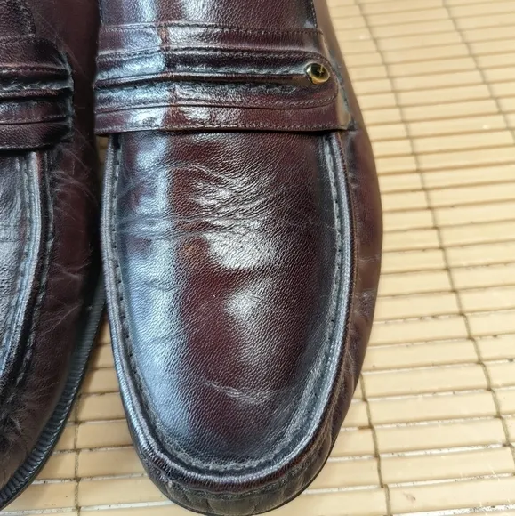 Florsheim Men's Loafer  Size 12 EEE Como Black Cherry/ Burgundy Dress Shoes
