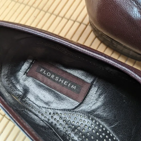 Florsheim Men's Loafer  Size 12 EEE Como Black Cherry/ Burgundy Dress Shoes
