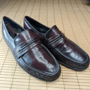 Florsheim Men's Loafer  Size 12 EEE Como Black Cherry/ Burgundy Dress Shoes