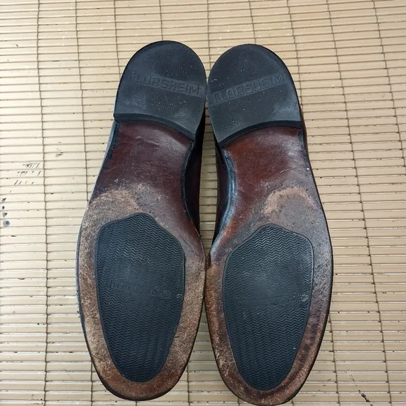 Florsheim Men's Loafer  Size 12 EEE Como Black Cherry/ Burgundy Dress Shoes