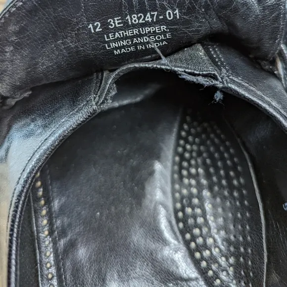 Florsheim Men's Loafer  Size 12 EEE Como Black Leather Dress Shoes