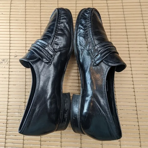 Florsheim Men's Loafer  Size 12 EEE Como Black Leather Dress Shoes