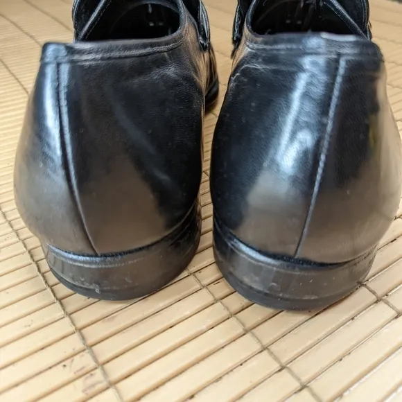Florsheim Men's Loafer  Size 12 EEE Como Black Leather Dress Shoes