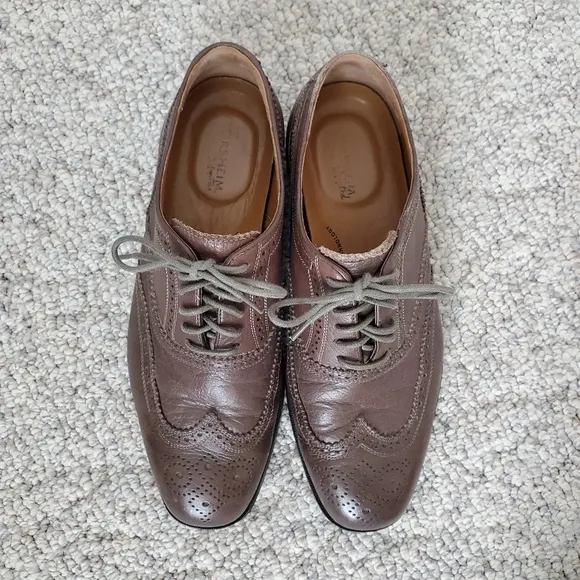 Florsheim Mens Oxford Dress Shoes Brown Gray Almond Toe