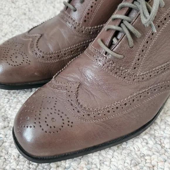 Florsheim Mens Oxford Dress Shoes Brown Gray Almond Toe